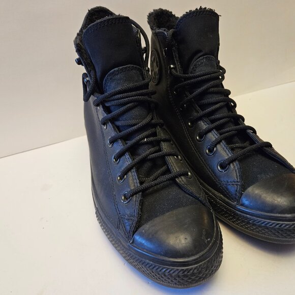 Converse Chuck Taylor All Star Leather High Top Boots Warm Unisex M9 W11 - Picture 4 of 15